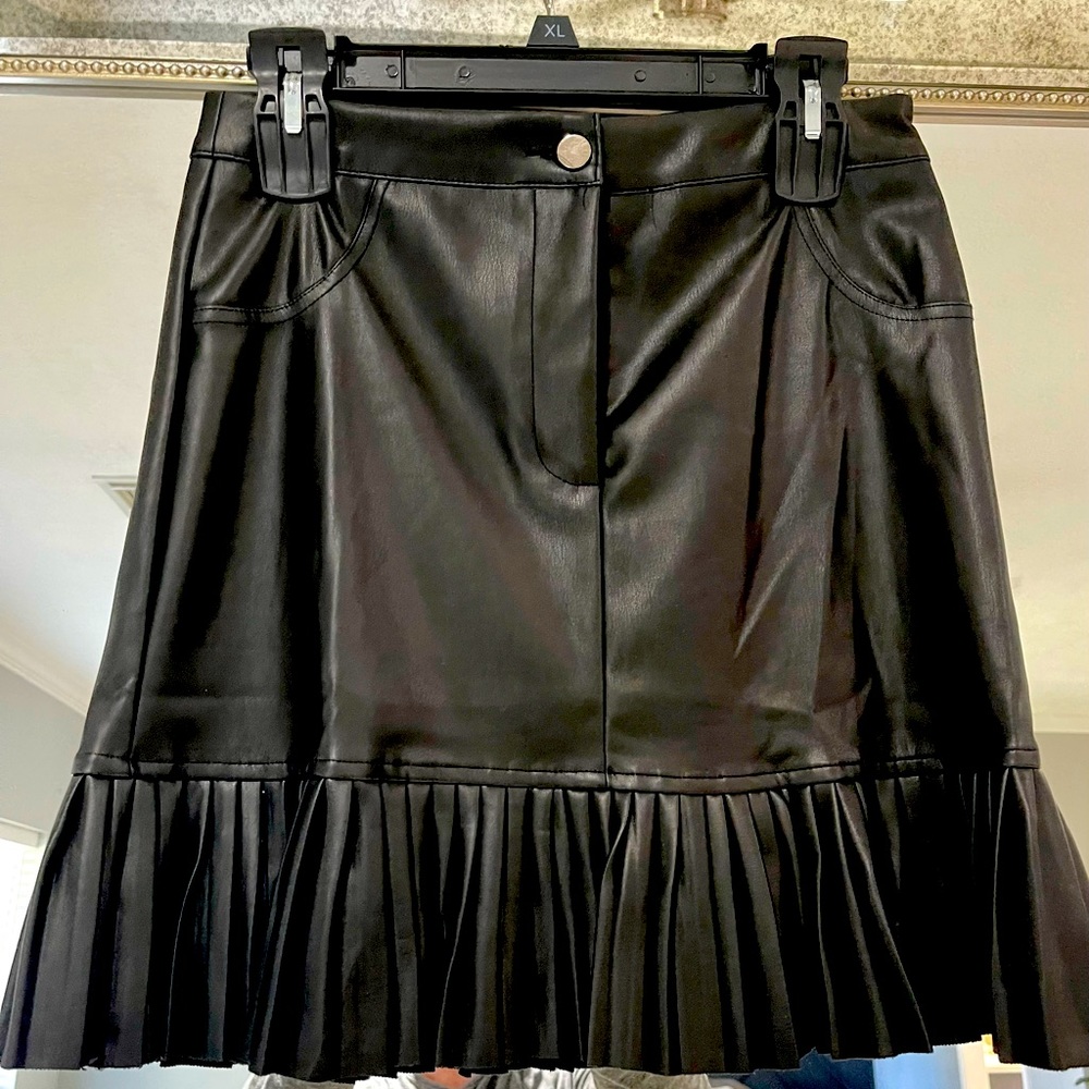 Faux Leather Skirt